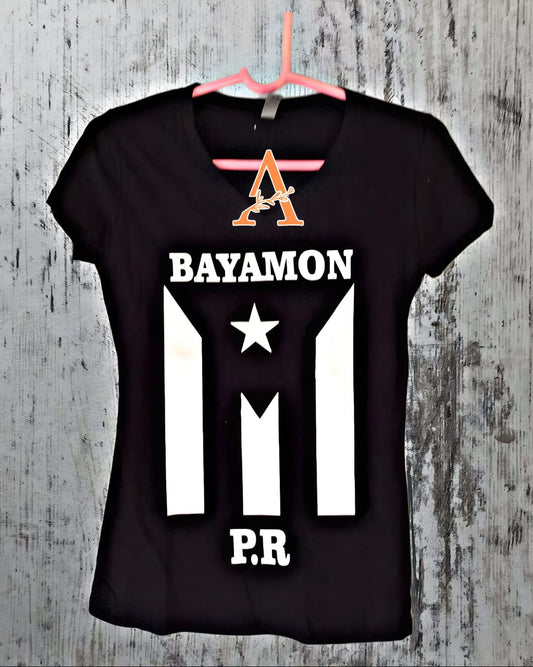 Customized T-shirts with Puerto Rico Logo, Bayamon Logo, Boricua for Men, Women ,  S to XL