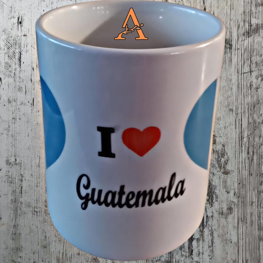 I Love Guatemala Logo Coffee Mugs Ceramic Material 11oz