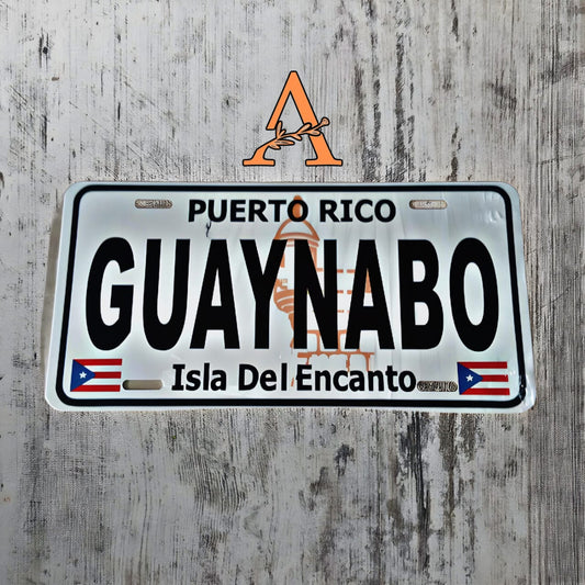 Puerto Rico All Towns Aluminum Material License Plate Size 6x12 (MARICAO, PATILLAS, LAS MARIAS, GUAYNABO)