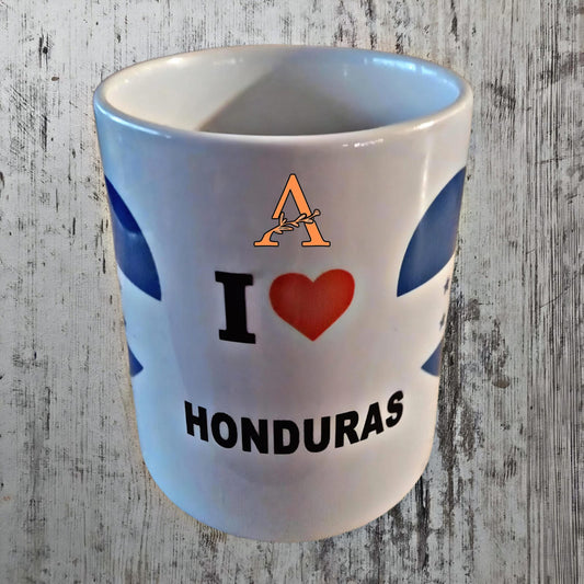 I Love Honduras Logo Coffee Mugs Ceramic Material 11oz