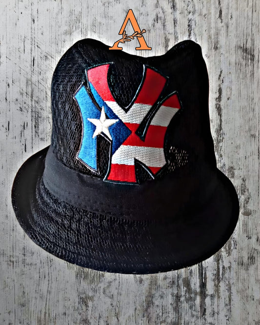 Puerto Rico Sombrero Logo Polyester Head Wear: One-Piece