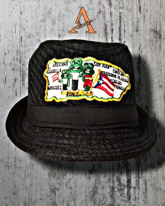 Stylish Hat Featuring Puerto Rico Map Design