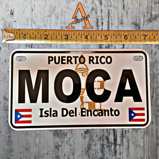 Puerto Rico Motorcycle Customized Decorative License Plate  Aluminum Material  Size 4x7